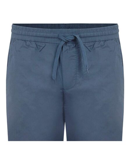 Mens Cotton Poplin Trousers Blue Fabric
