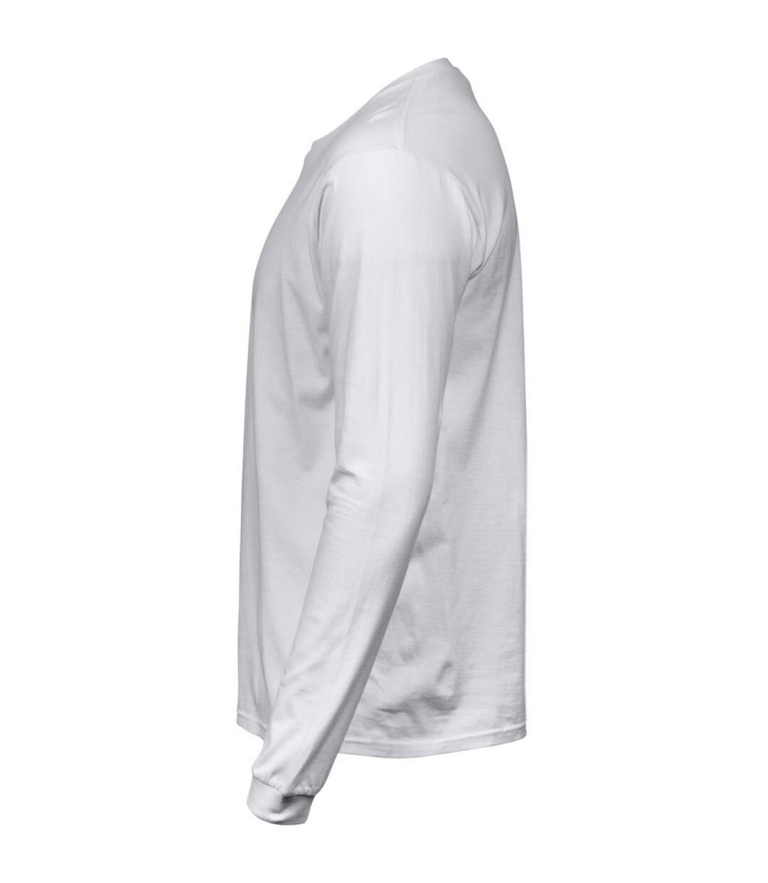 Mens Soft Long-sleeved T-shirt White Tee Jays-3