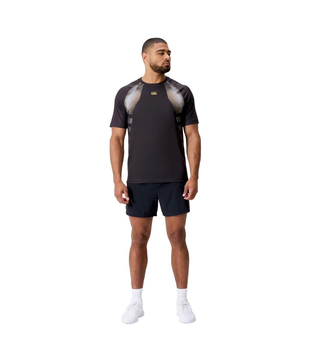 Mens Tempo+ Training T-shirt Black Canterbury-1