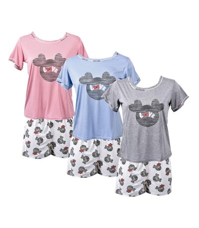 Pyjama Court Femme HUMORISTIQUE en Coton 358 Pack de 3