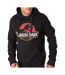 Sweat À Capuche Motif/style Logo Homme Noir Jurassic Park-1
