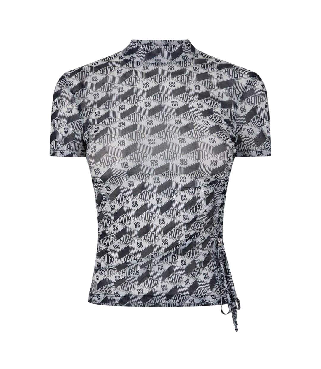 T-shirt Motif/style Lettrage Femme Gris Hugo-2