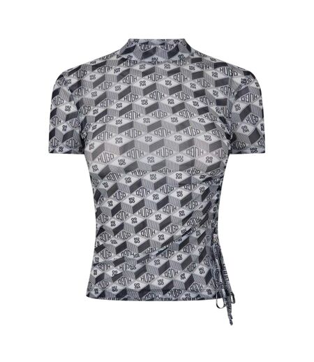 T-shirt Motif/style Lettrage Femme Gris Hugo