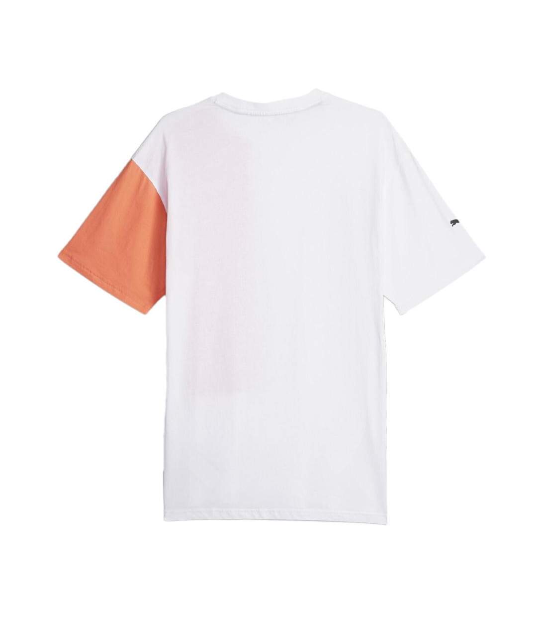 T-shirt Blanc/Orange Homme Puma Statement - L