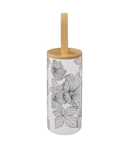 Brosse WC Blackflora en Grès - Noir et Blanc