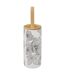 Brosse WC Blackflora en Grès - Noir et Blanc-1