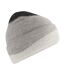 Bonnet Motif/style Ondulé Femme Noir Gris Clair Blanc Doux Beechfield-2