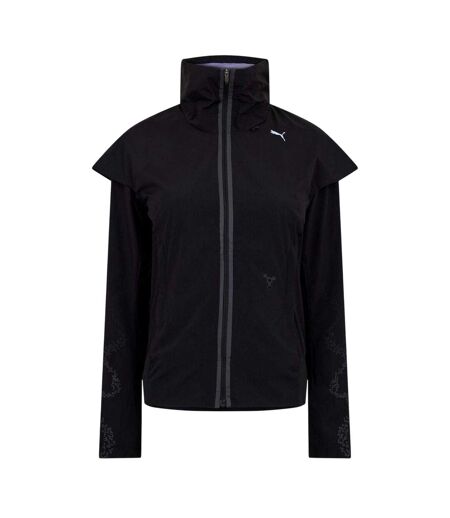 Womens/ladies Zip-off Sleeves Jacket Black Puma
