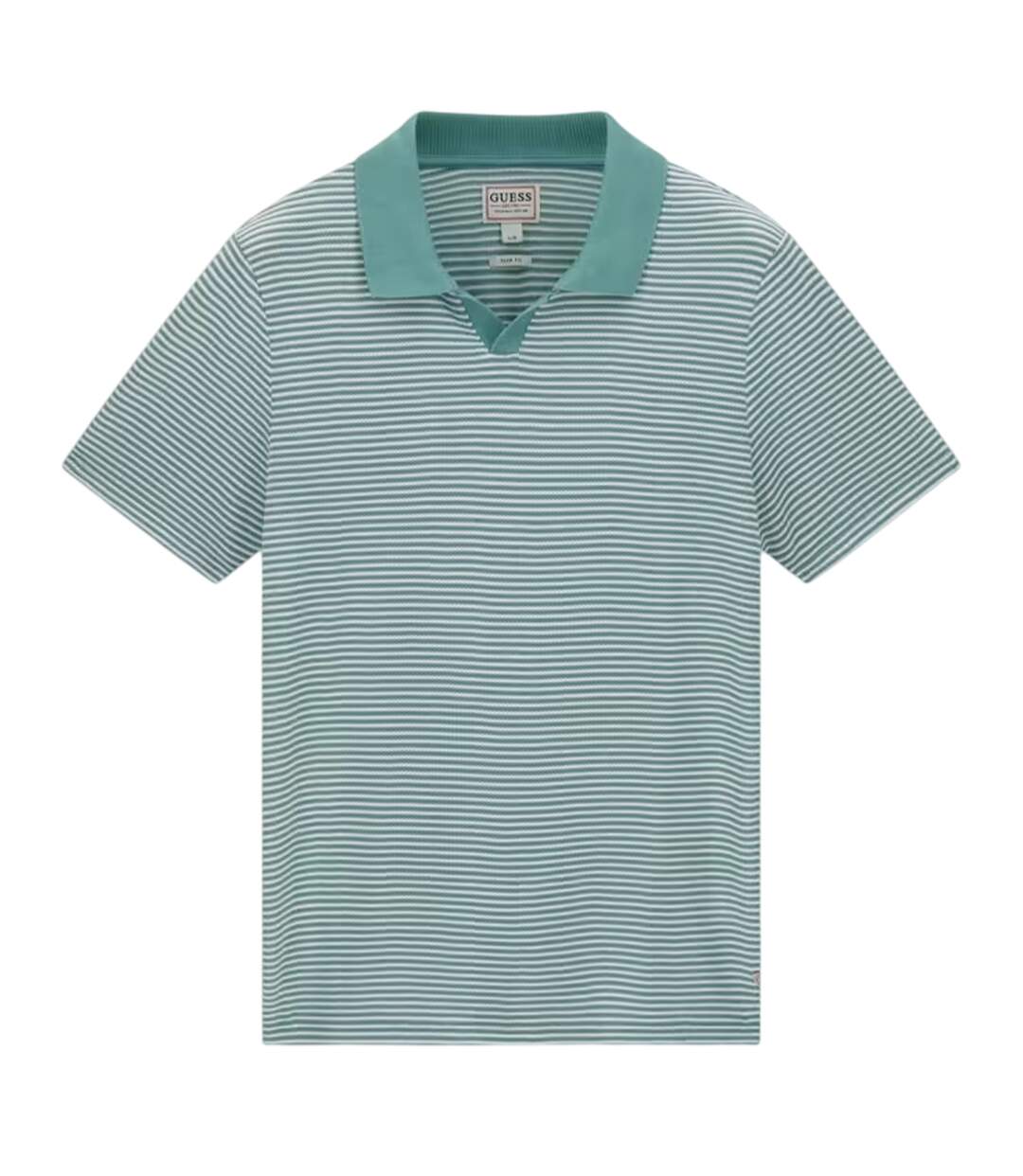 Mens Regular Polo Shirt Slick Blue Guess-2