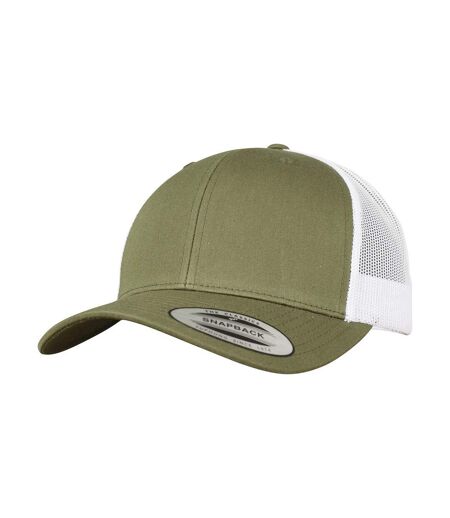 Casquette Trucker Kaki Foncé Blanc Classic