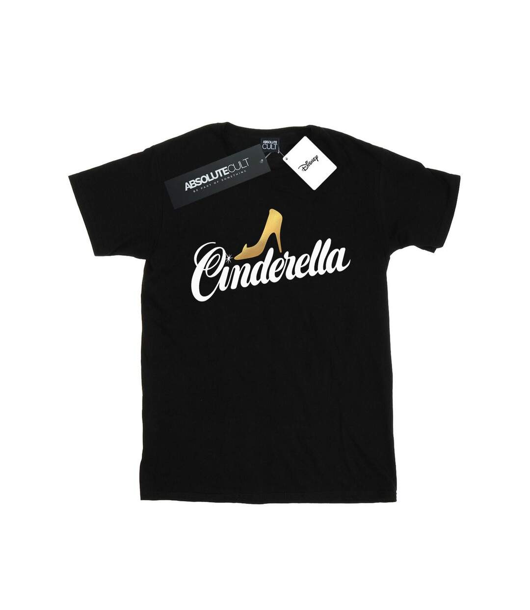 Disney - T-shirt CINDERELLA SHOE LOGO - Femme (Noir) - UTBI17835-1