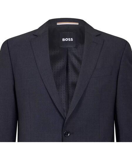 Blazer Motif/style À Revers Homme Gris Foncé Boss