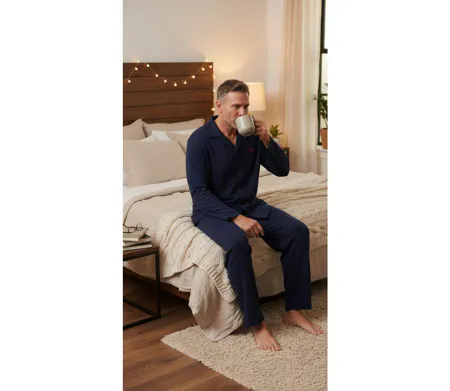 Pyjama Homme Hiver Polaire boutonné Z2552