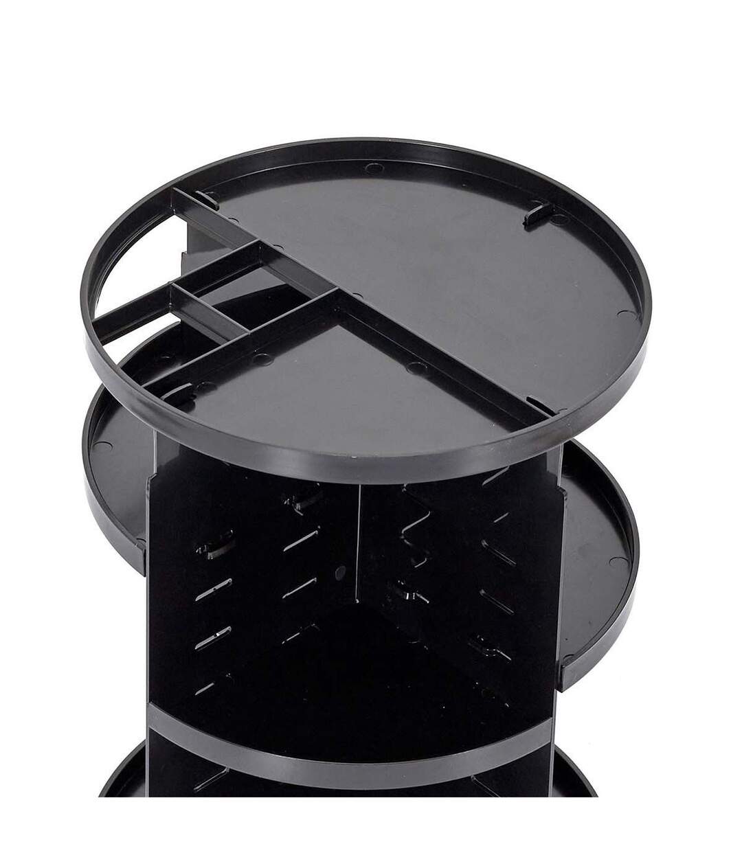 Carrousel de Maquillage Rotation 30cm Noir-3