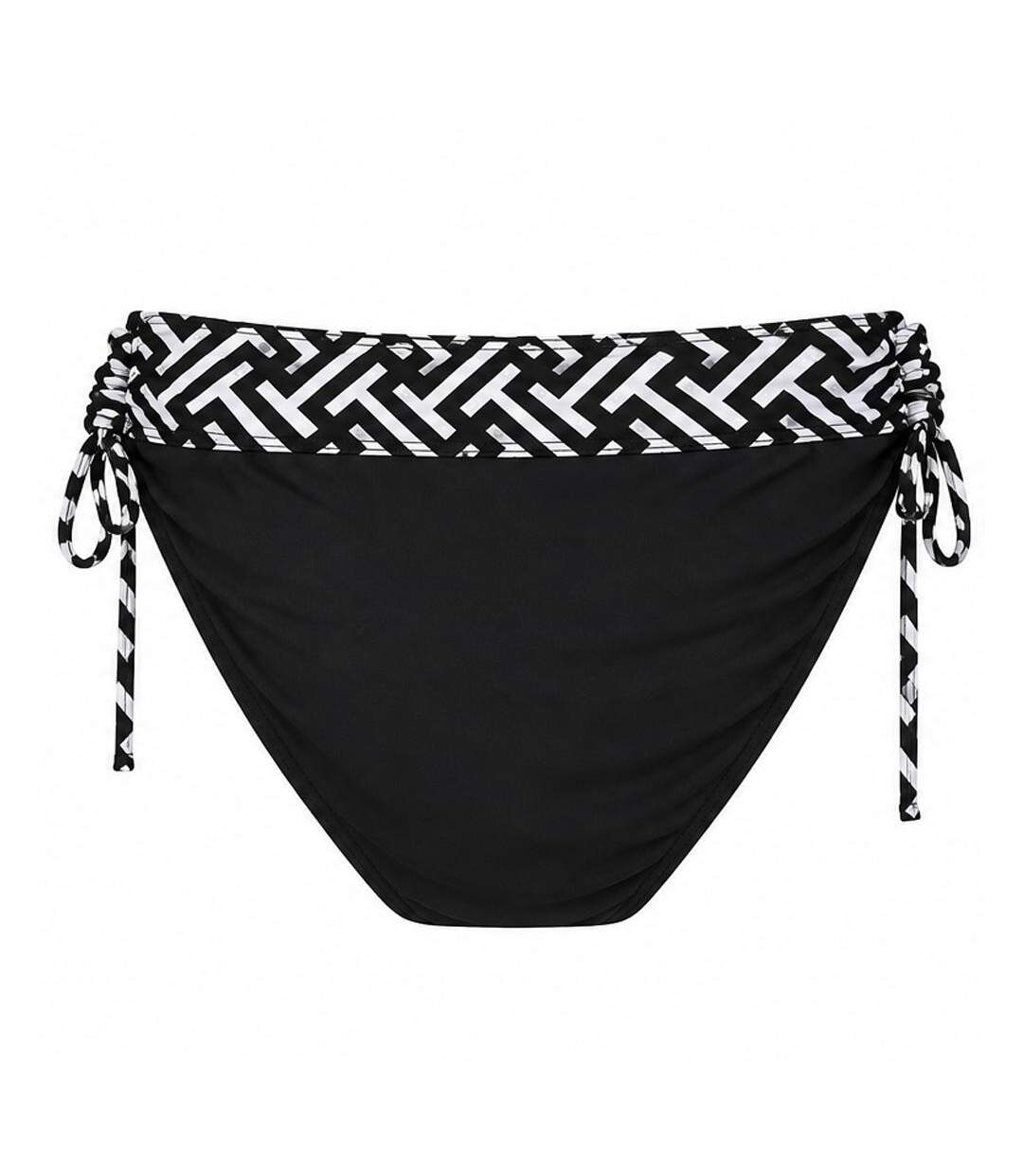 Bas de maillot de bain noir/blanc grain de sable rita-2