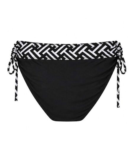 Bas de maillot de bain noir/blanc grain de sable rita