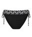 Bas de maillot de bain noir/blanc grain de sable rita-2