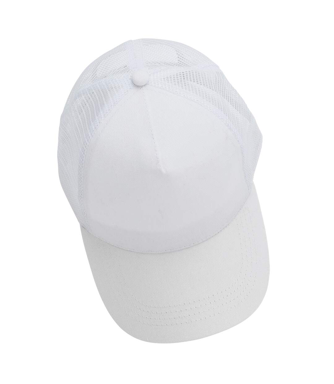 Brushed Cotton 5 Panel Trucker Cap White XD Collection-4