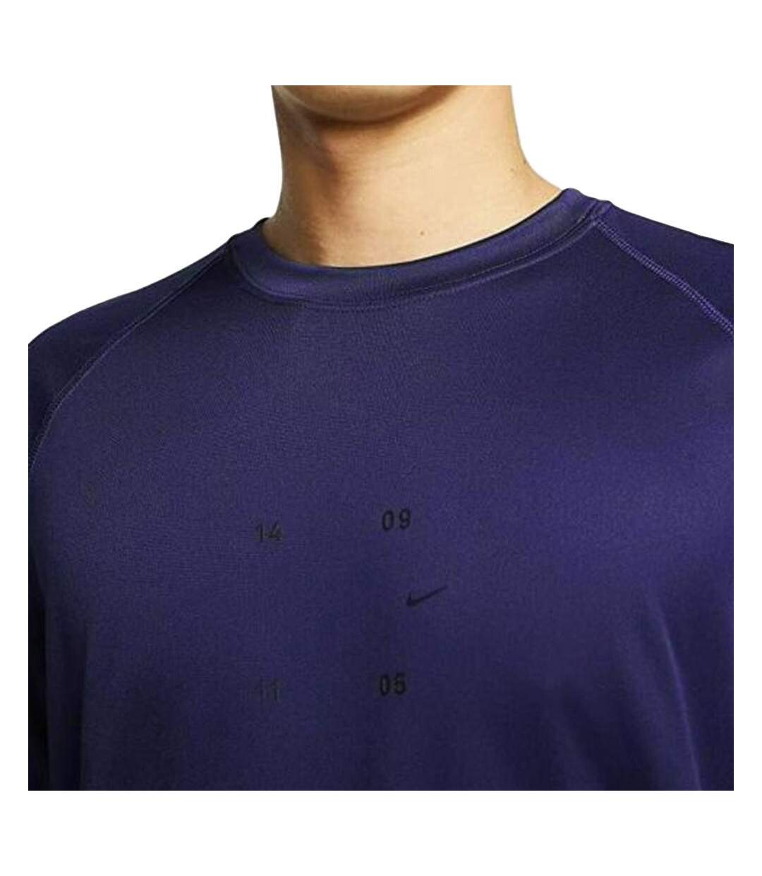 T-shirt de Running Bleu Foncé Homme Nike Knit - L-3