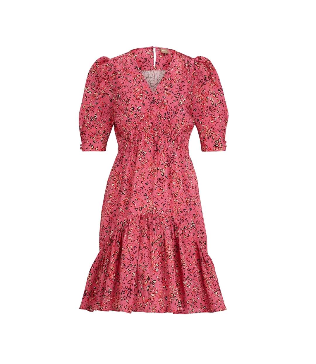 Robe Courte Manches Bouffantes Dizziano Femme Rose Imprimé Boss-2
