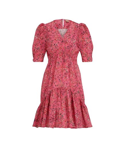 Robe Courte Manches Bouffantes Dizziano Femme Rose Imprimé Boss