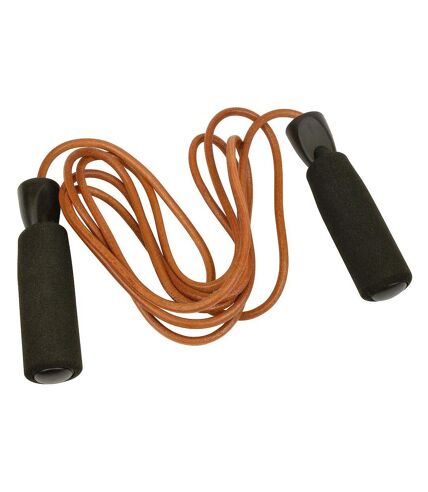 Urban Fitness Equipment Leather Skipping Rope (Brown/Black) (One Size) - UTRD592