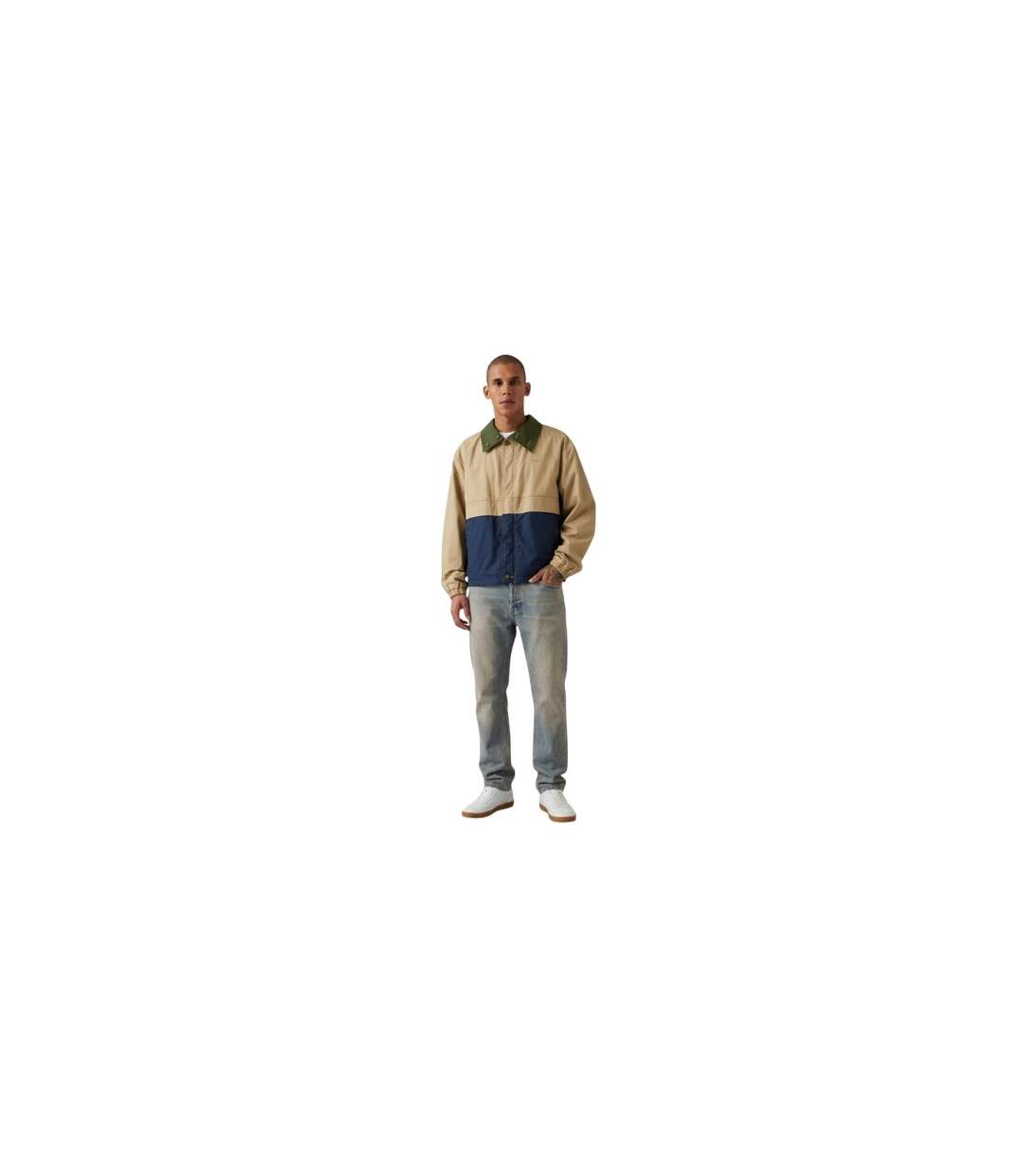 Mens Rex Colour Block Regular Jacket Gold Blue Green Print Levis-1