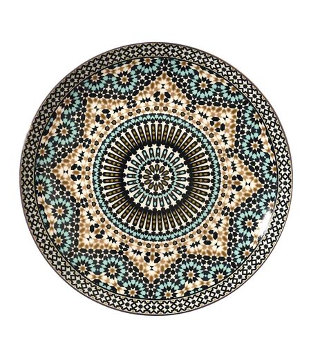 Lot de 6 Assiettes Plates Noura 26cm Multicolore