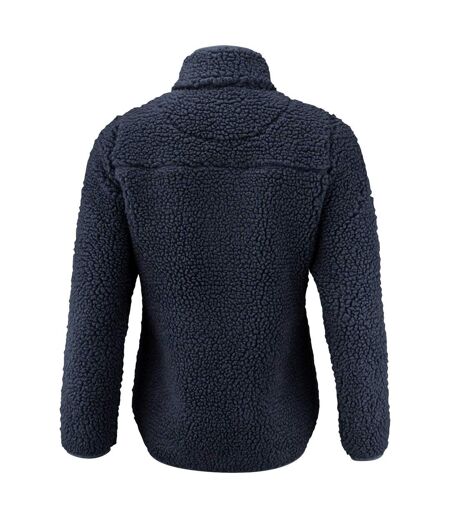 Womens/ladies Kingsley Sherpa Fleece Jacket Navy James Harvest