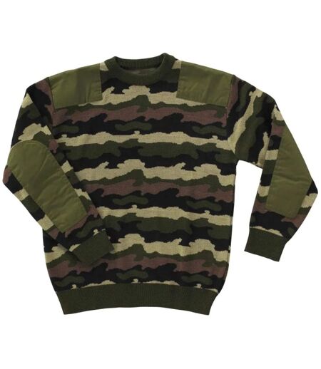 Pull Ras du Cou Homme Ledertys Camouflage (30% Laine)