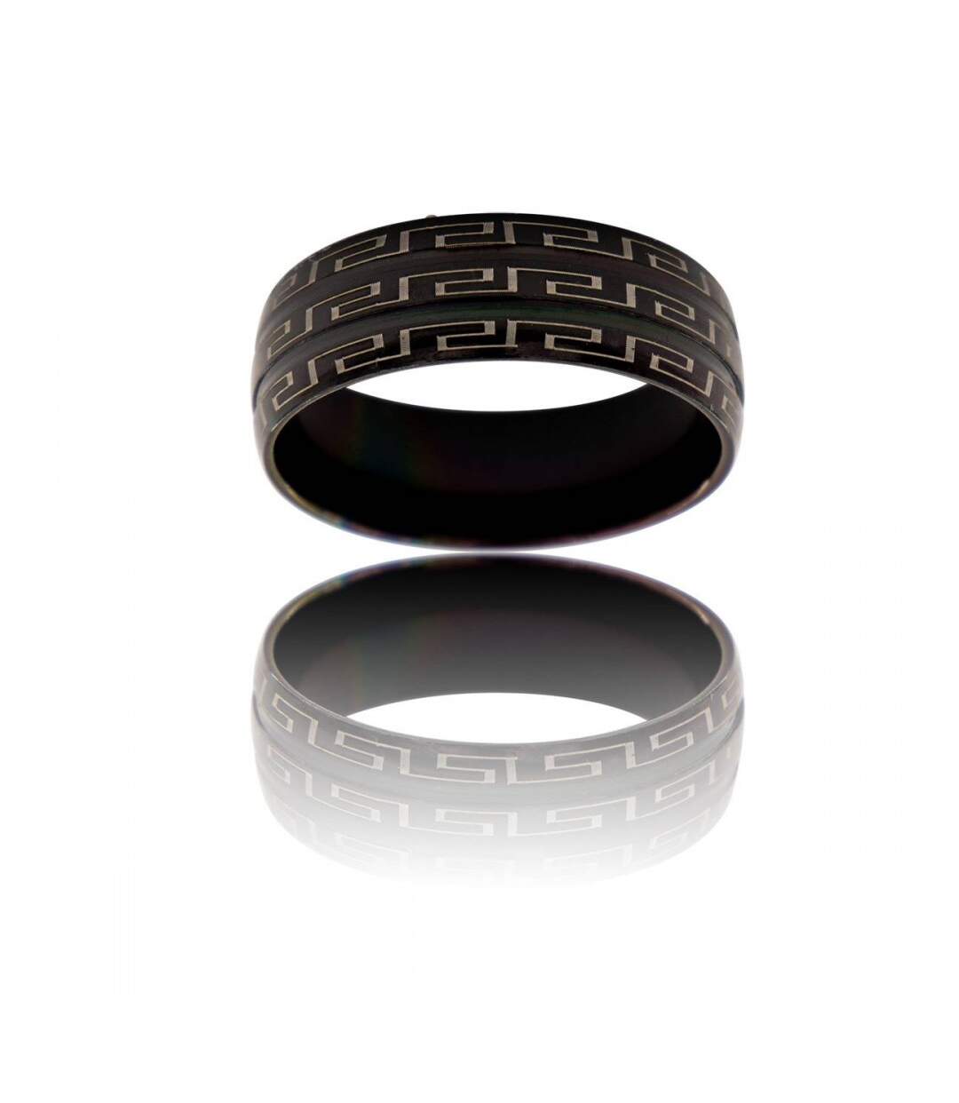 Bague Acier Couleur Noir Homme TRIBALA