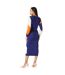 Robe mi-longue femme bleu marine Principles