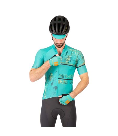 Mens  Fs260 Abstract Cycling Jersey Blue Endura