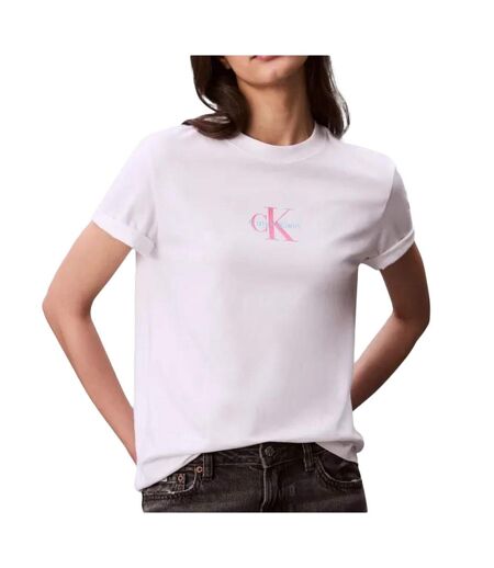 T-shirt blanc femme calvin klein jeans ss 20s classic