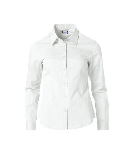Womens/ladies Clare Formal Shirt White Clique