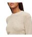Womens/ladies Solarina Crop Sweatshirt Beige Hugo-3