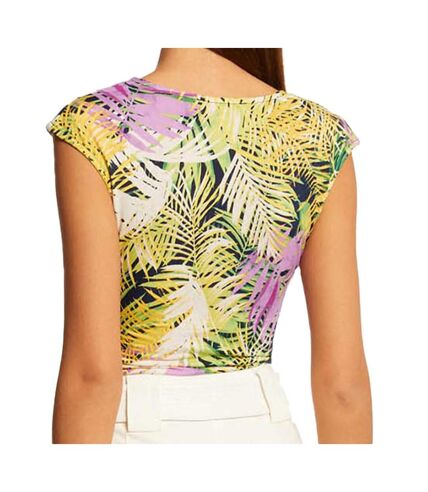 Top Vert/Violet à fleurs Femme Morgan Dlila - L