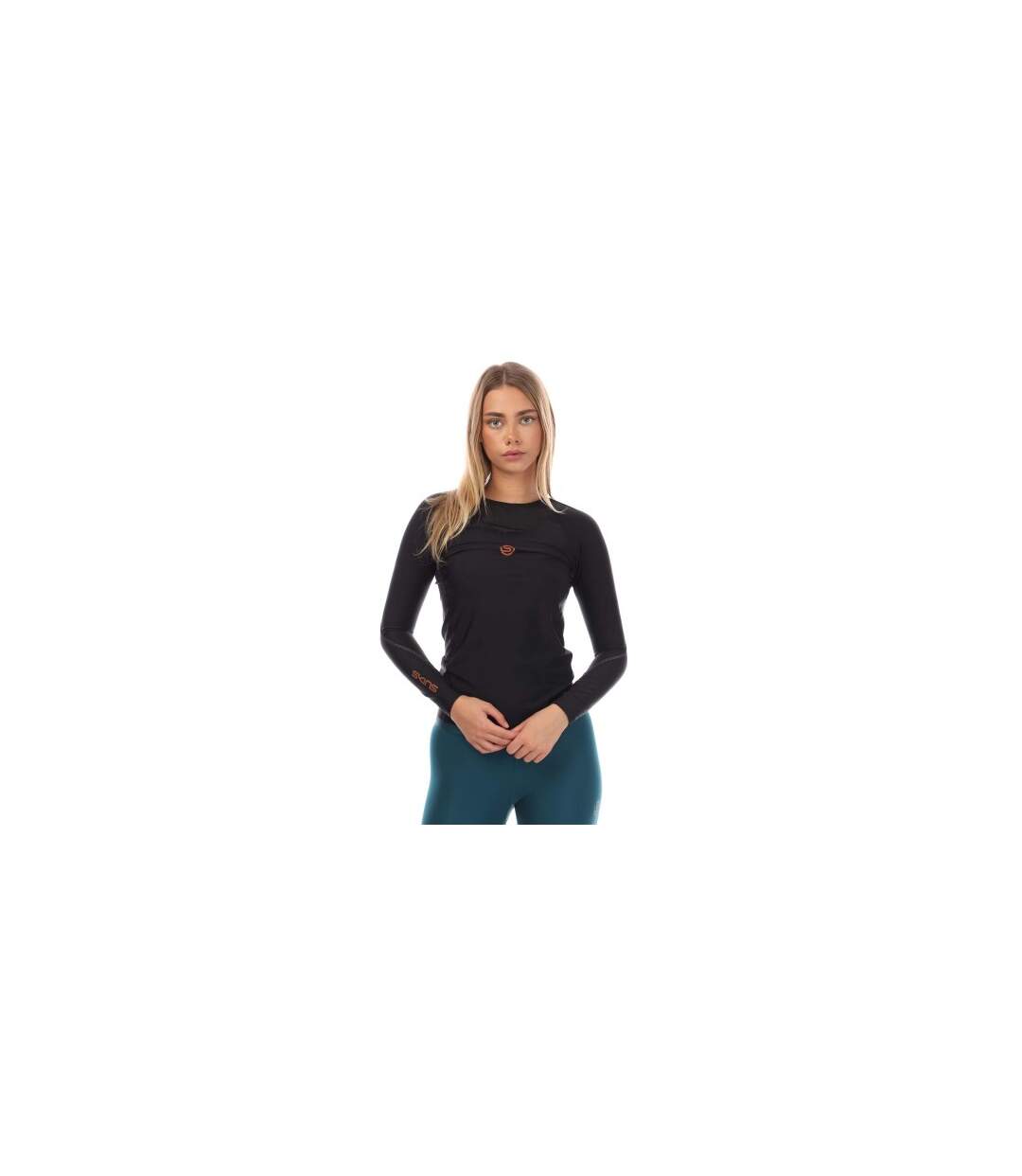 Womens/ladies Series-5 Long-sleeved Top Black Skins-1