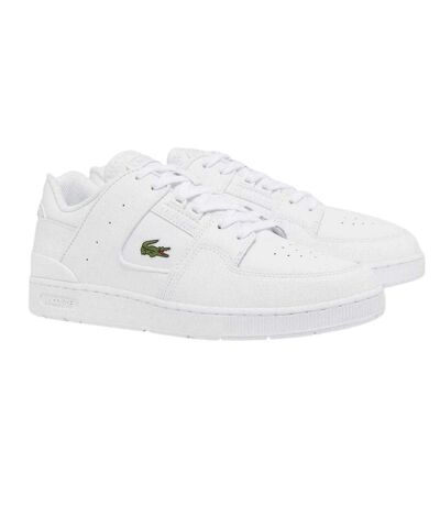 Mens Court Cage Leather Trainers White Lacoste