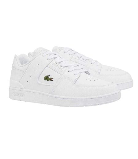 Mens Court Cage Leather Trainers White Lacoste