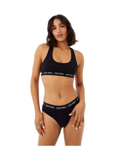 Pack Of 2  Womens/ladies Dibsdall Cotton Jersey Bralette  Black Jack Wills