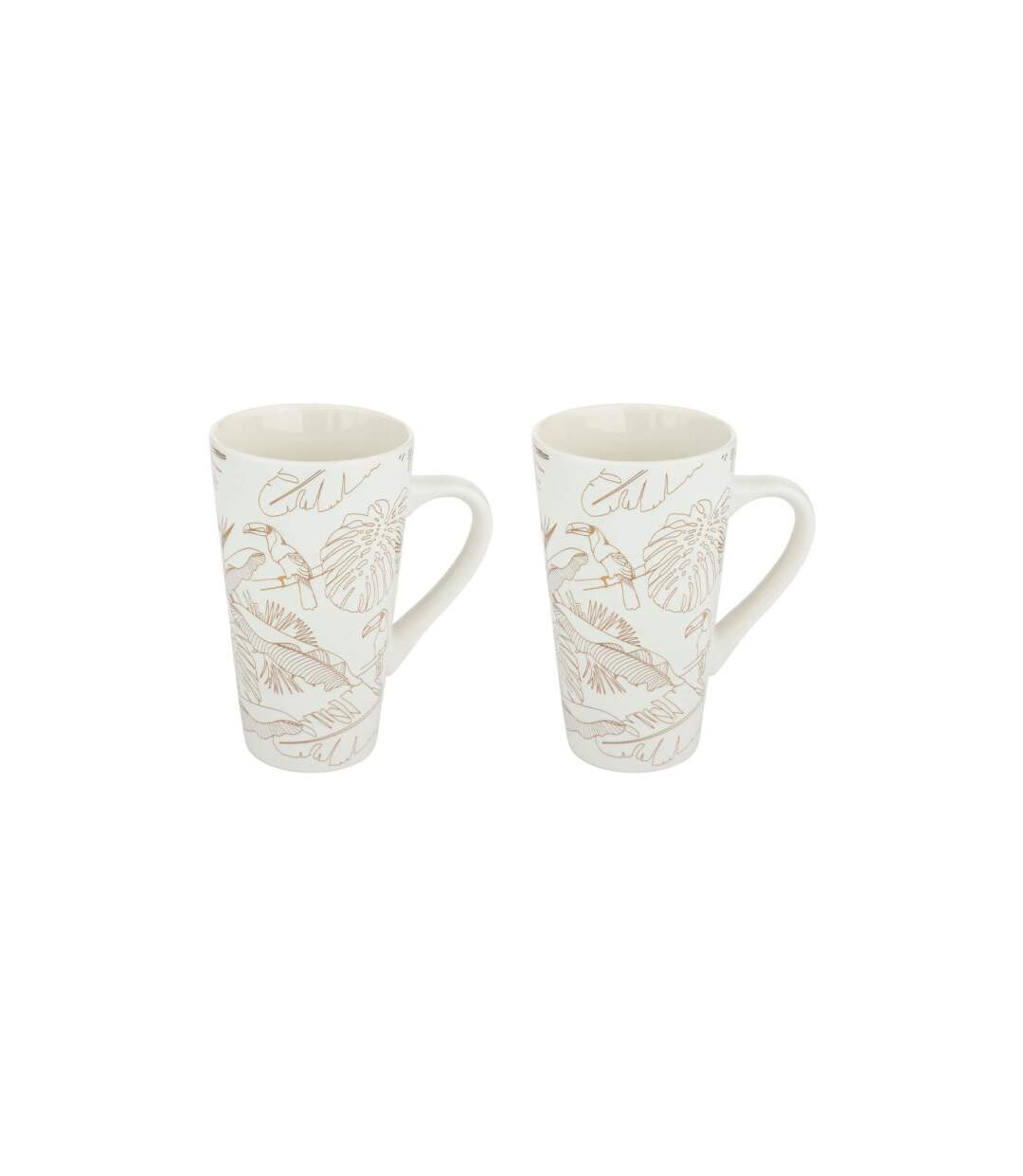 Lot de 2 Mugs Toucan 50cl Blanc-1