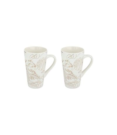 Lot de 2 Mugs Toucan 50cl Blanc
