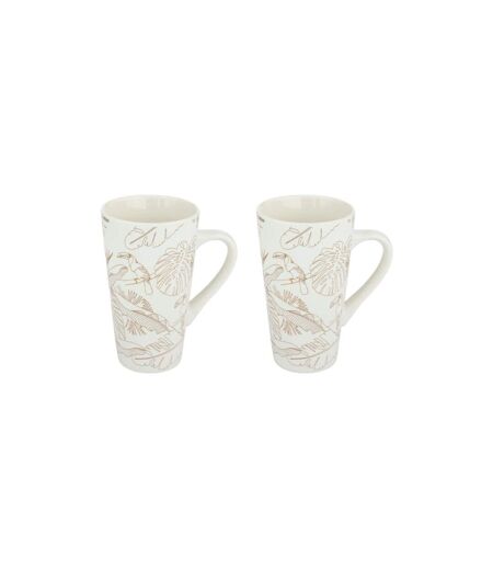 Lot de 2 Mugs Toucan 50cl Blanc