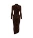 Robe Mi-longue Melina Femme Marron Bardot-3