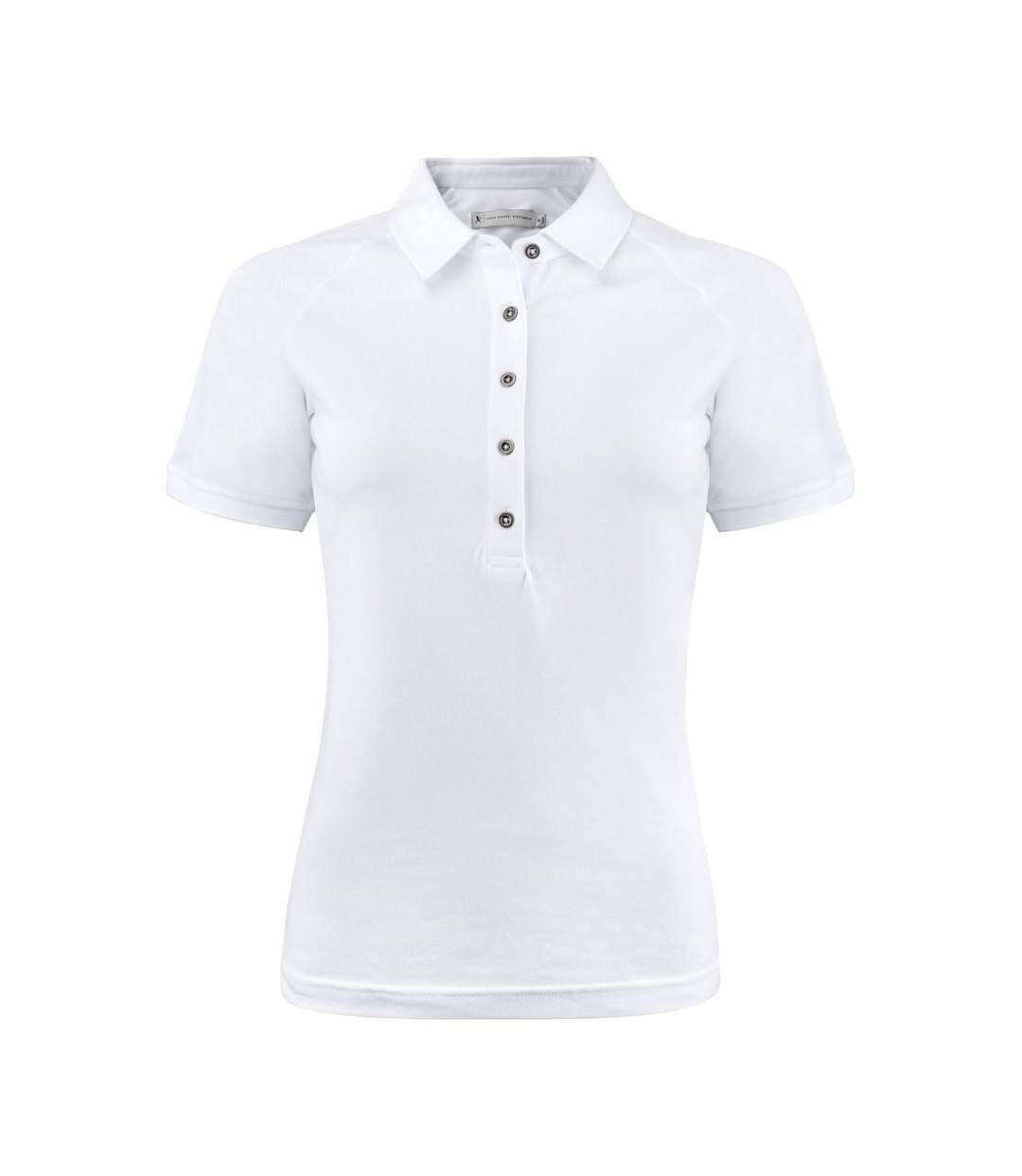 Womens/ladies Brookings Polo Shirt White Harvest-1