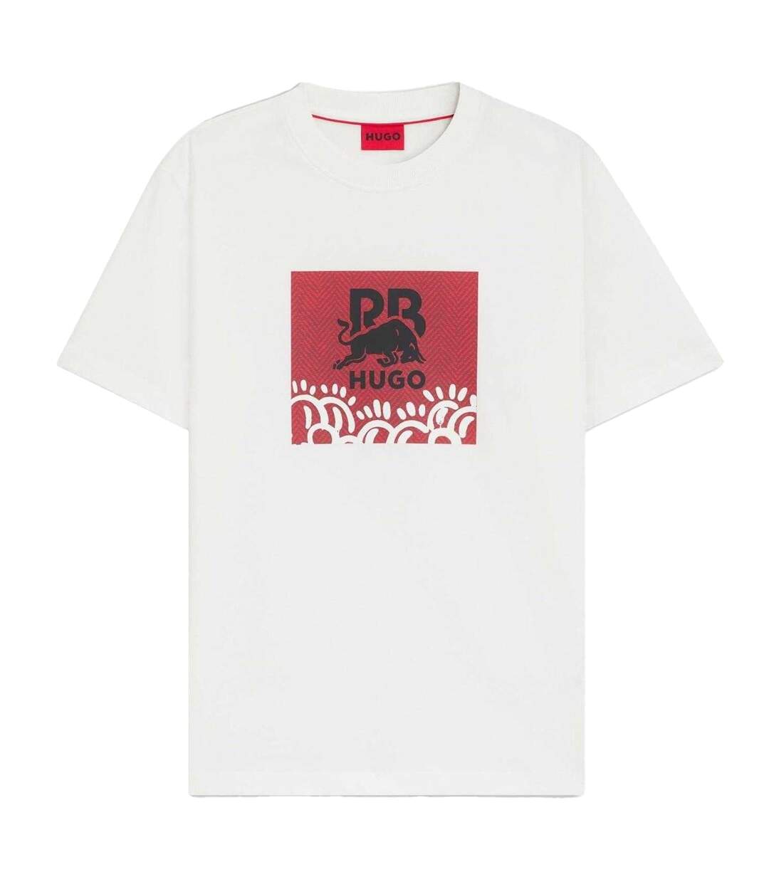 T-shirt Motif/style Red Bull Homme Blanc Hugo-1