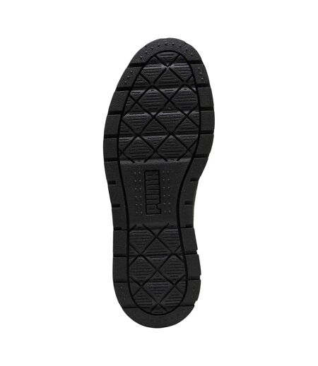 Womens/ladies Karmen Ii Leather Platform Trainers Black Animalier Puma