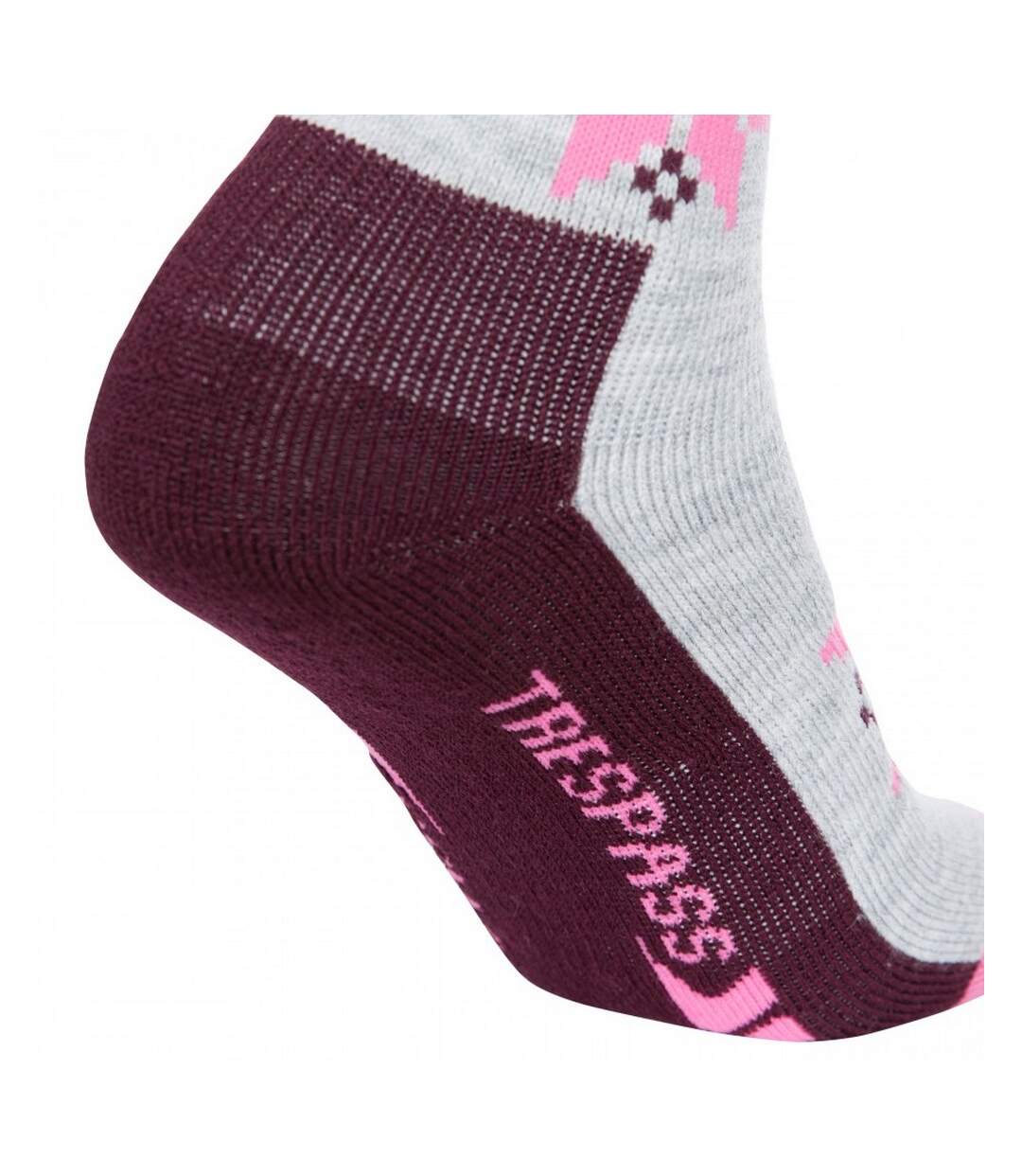 Womens/ladies snowfall thermal ski socks pack of 1 grey melange Trespass