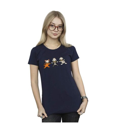 Disney T-shirt en coton Femmes/Dames Duck Tales Halloween Costumes (Bleu marine) - UTBI33870